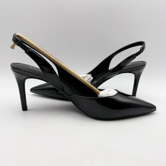 Michael Kors Womens Alina Flex Sling Pump US 8 M Black Patent Leather NIB - Picture 5 of 13